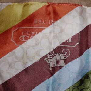 Coach Silk Scarf Signature Print